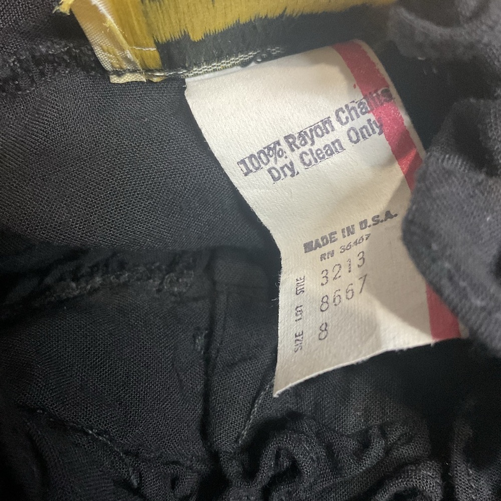 Jessica Scott Ruffle Neck Blouse Charcoal Gray Button Front Size 8 - Picture 6 of 6